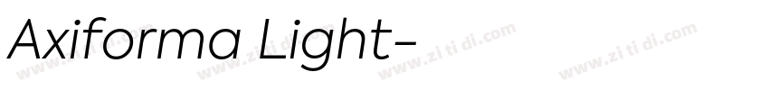 Axiforma Light字体转换